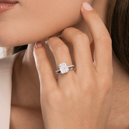 Sterling Silver Radiant Cut Jasmine Ring