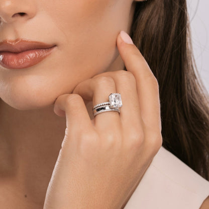 Sterling Silver Radiant Cut Jasmine Ring