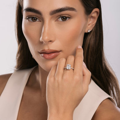 Sterling Silver Radiant Cut Jasmine Ring