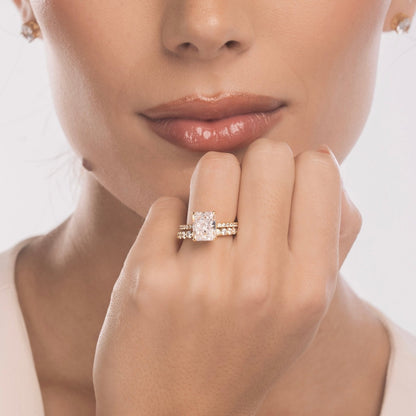 Gold Radiant Cut Jasmine Ring
