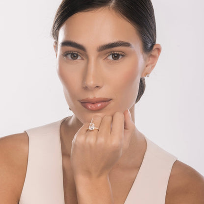 Gold Radiant Cut Jasmine Ring