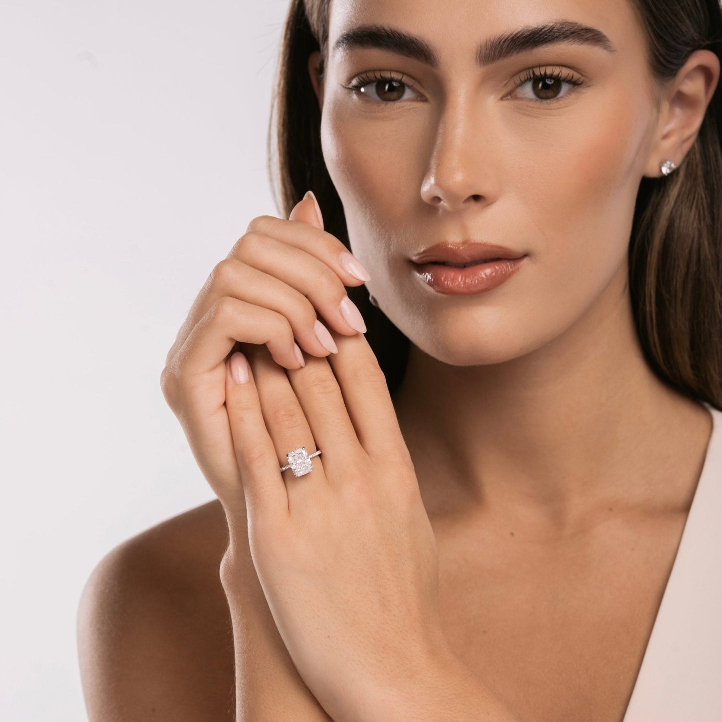 Sterling Silver Radiant Cut Jasmine Ring