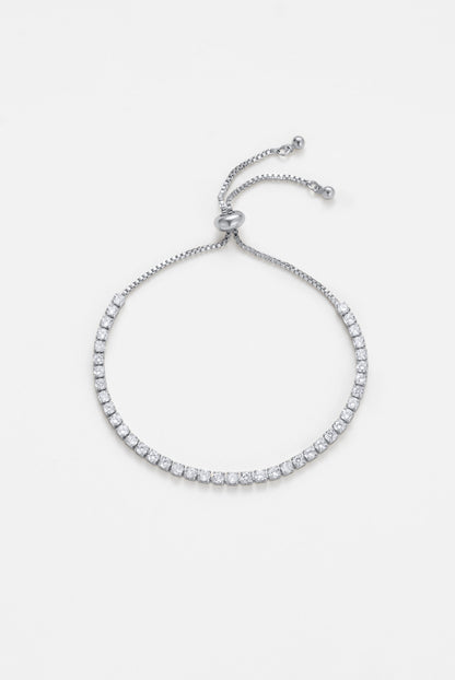 Nikki Tennis Bracelet - Silver