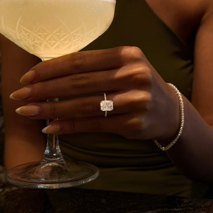 Sterling Silver Radiant Cut Jasmine Ring