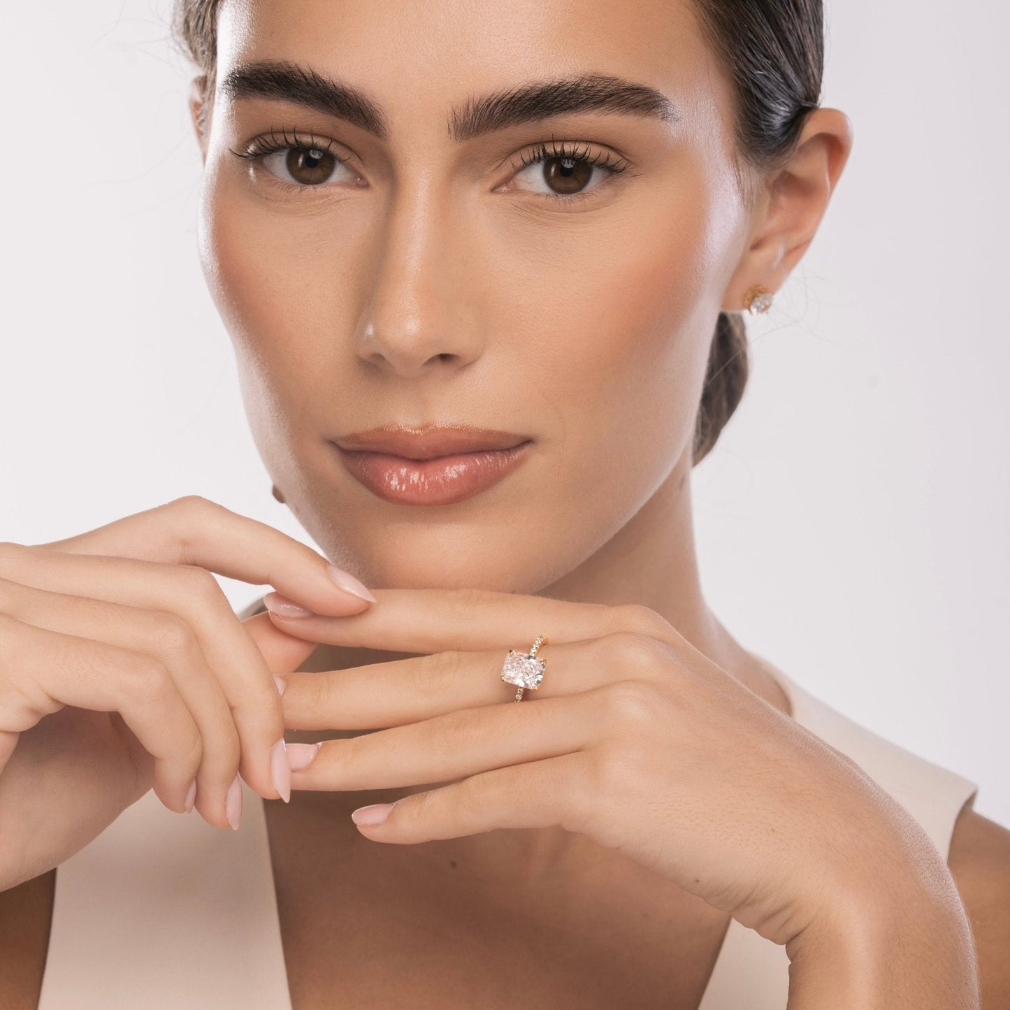 Gold Radiant Cut Jasmine Ring