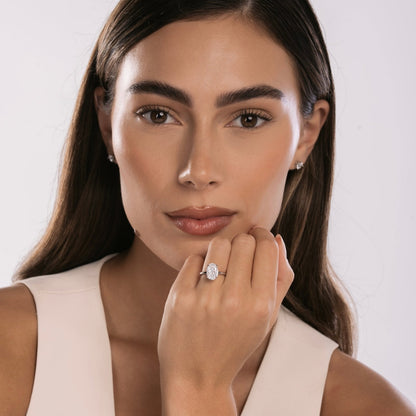 Sterling Silver Plain Band Solitaire Ring