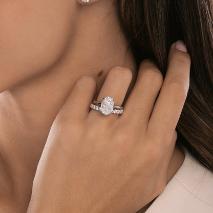 Sterling Silver Plain Band Solitaire Ring