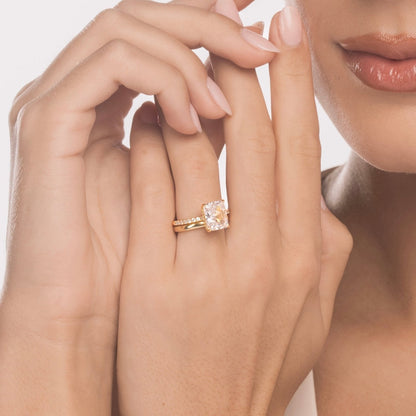 Gold Radiant Cut Jasmine Ring