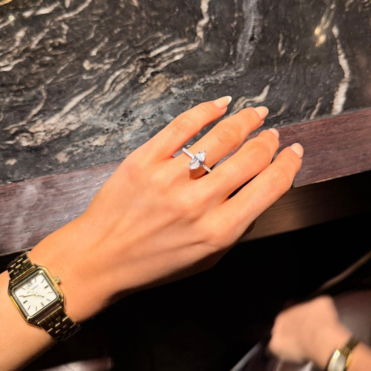 Sterling Silver Marquise Ring