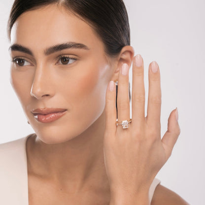 Gold Radiant Cut Jasmine Ring