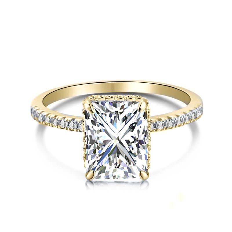 Gold Radiant Cut Jasmine Ring