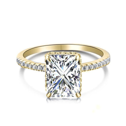 Gold Radiant Cut Jasmine Ring