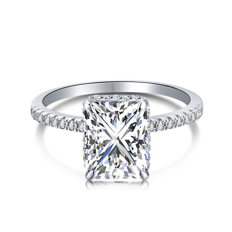 Sterling Silver Radiant Cut Jasmine Ring