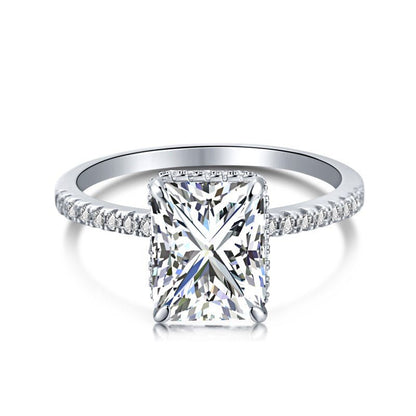 Sterling Silver Radiant Cut Jasmine Ring