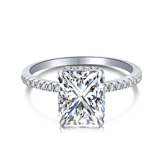 Sterling Silver Radiant Cut Jasmine Ring