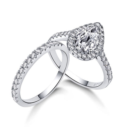 Sterling Silver Luxe Aurora Wedding Set