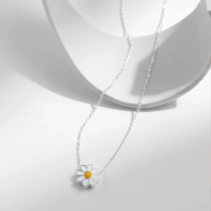 Conjunto Margarita: Collar + Pulsera (Plata 925)