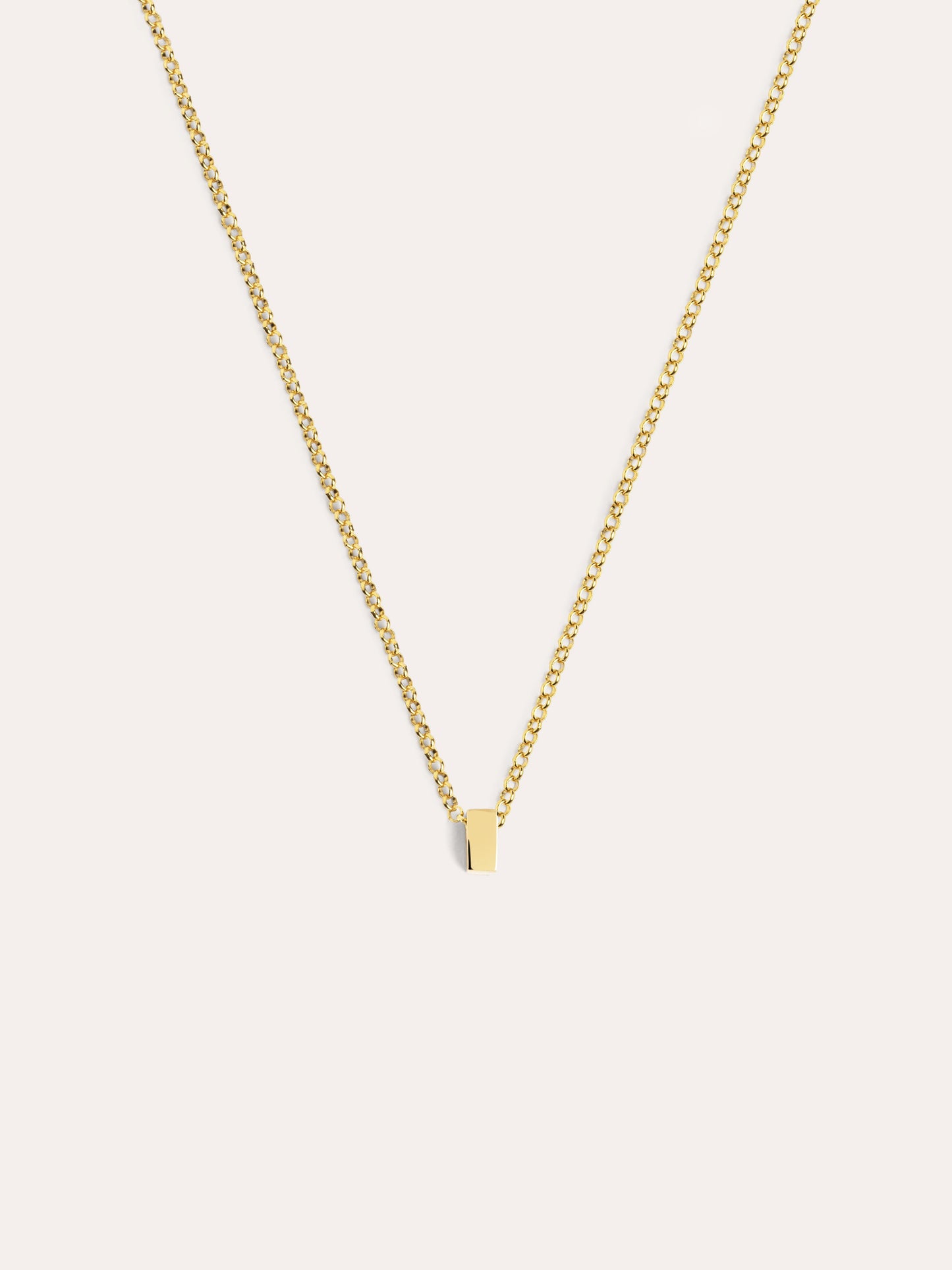 Collar Personalizado Single Letter Plata Baño Oro