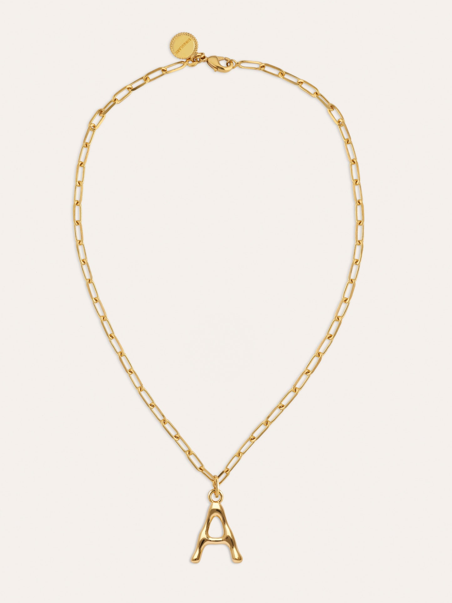 Collar Personalizado Chic Letter XL Acero Baño Oro