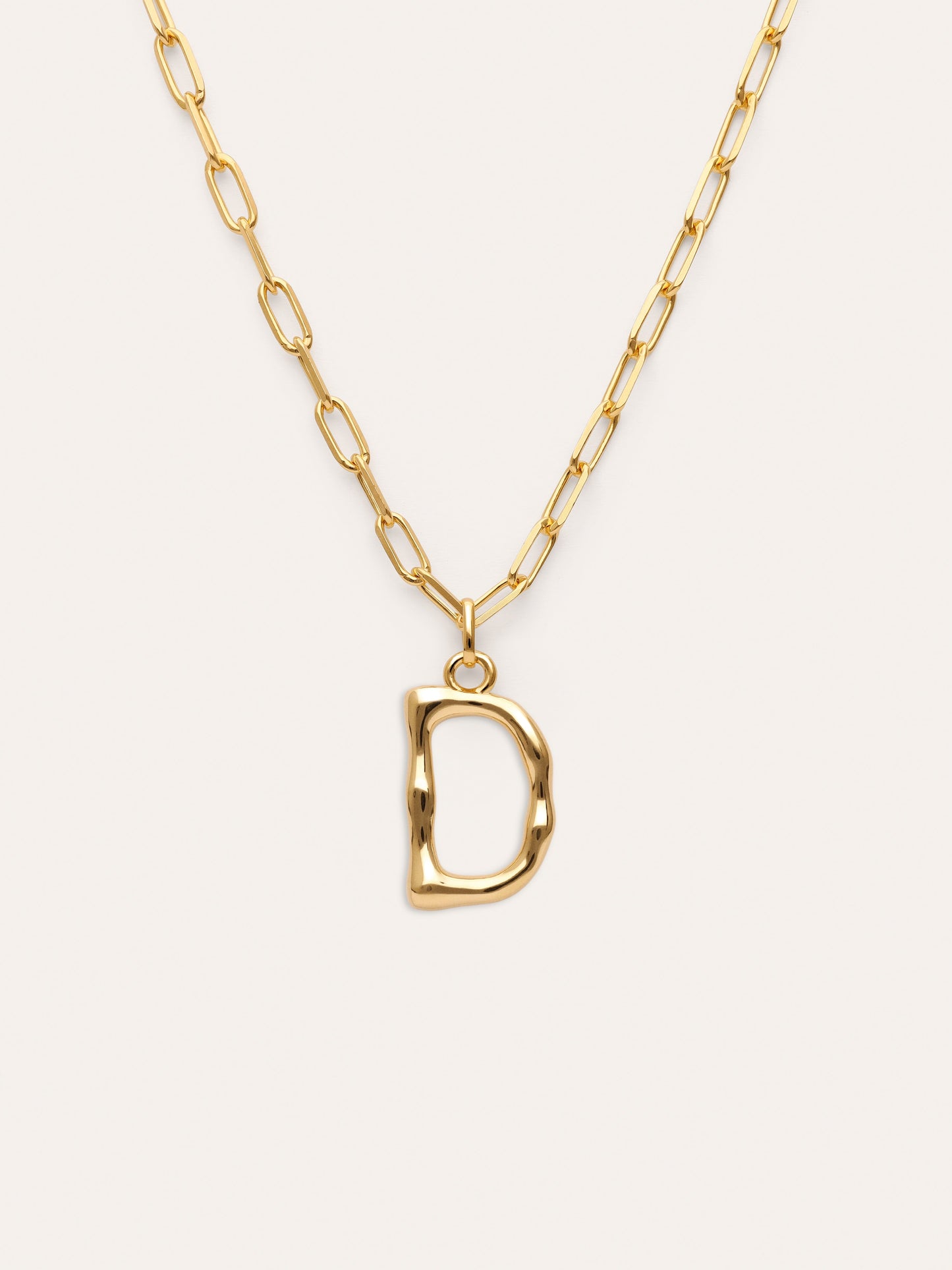 Collar Personalizado Chic Letter XL Acero Baño Oro