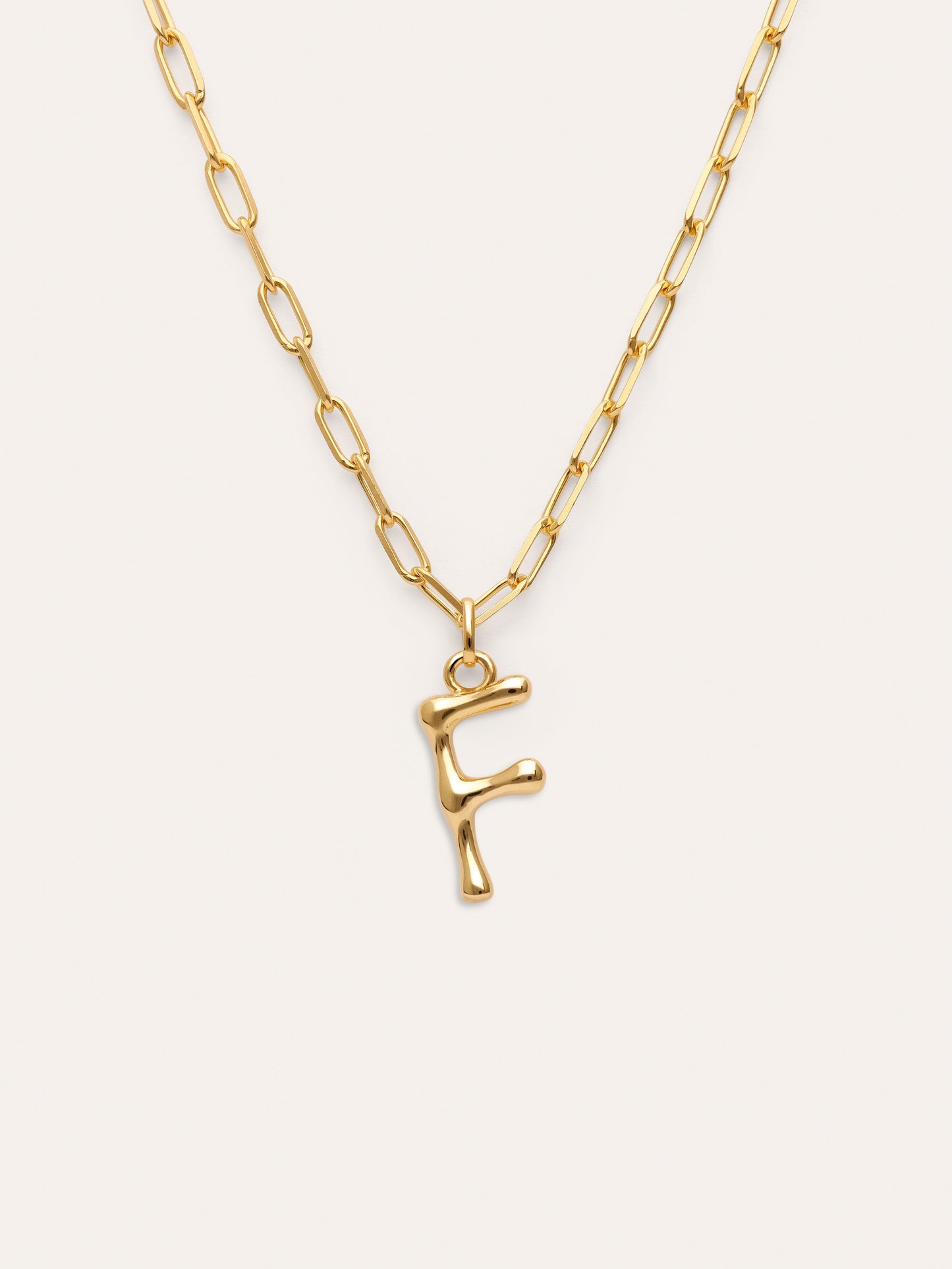 Collar Personalizado Chic Letter XL Acero Baño Oro