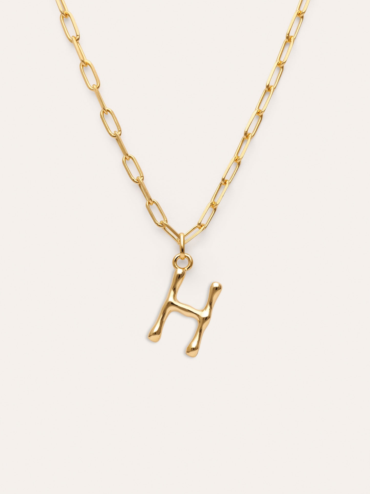 Collar Personalizado Chic Letter XL Acero Baño Oro