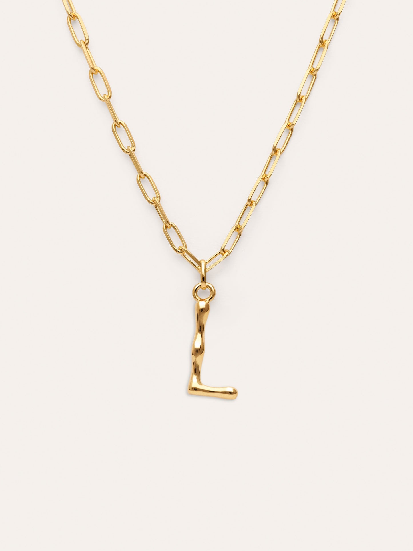Collar Personalizado Chic Letter XL Acero Baño Oro