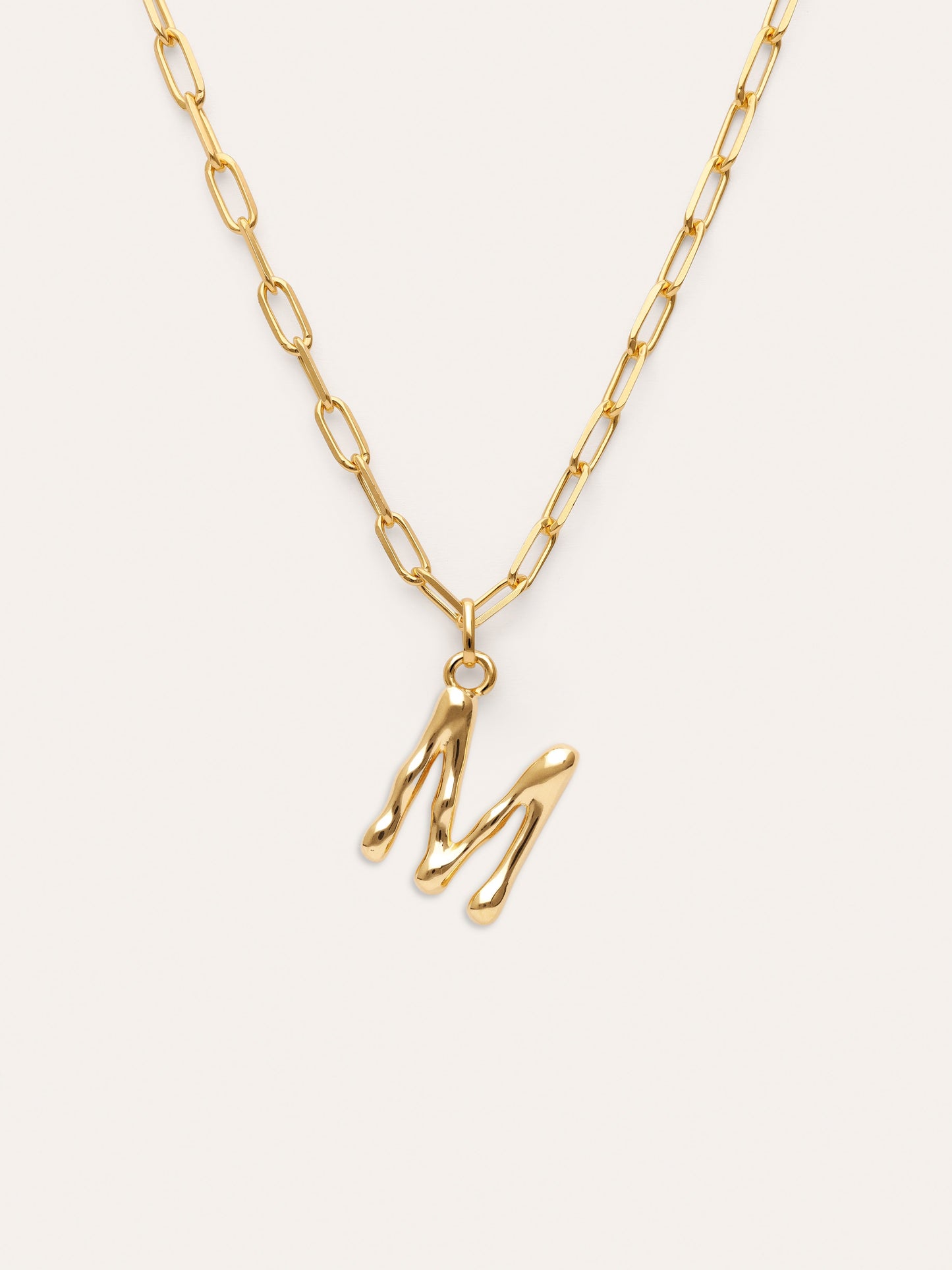 Collar Personalizado Chic Letter XL Acero Baño Oro