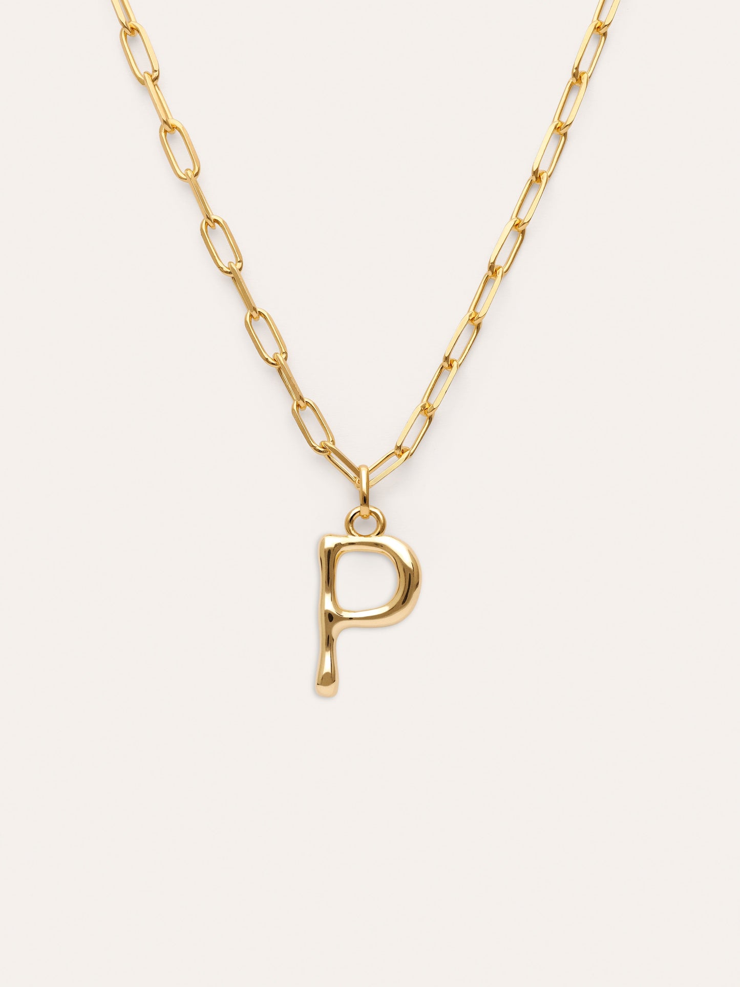 Collar Personalizado Chic Letter XL Acero Baño Oro