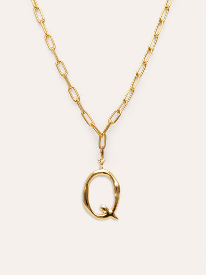 Collar Personalizado Chic Letter XL Acero Baño Oro