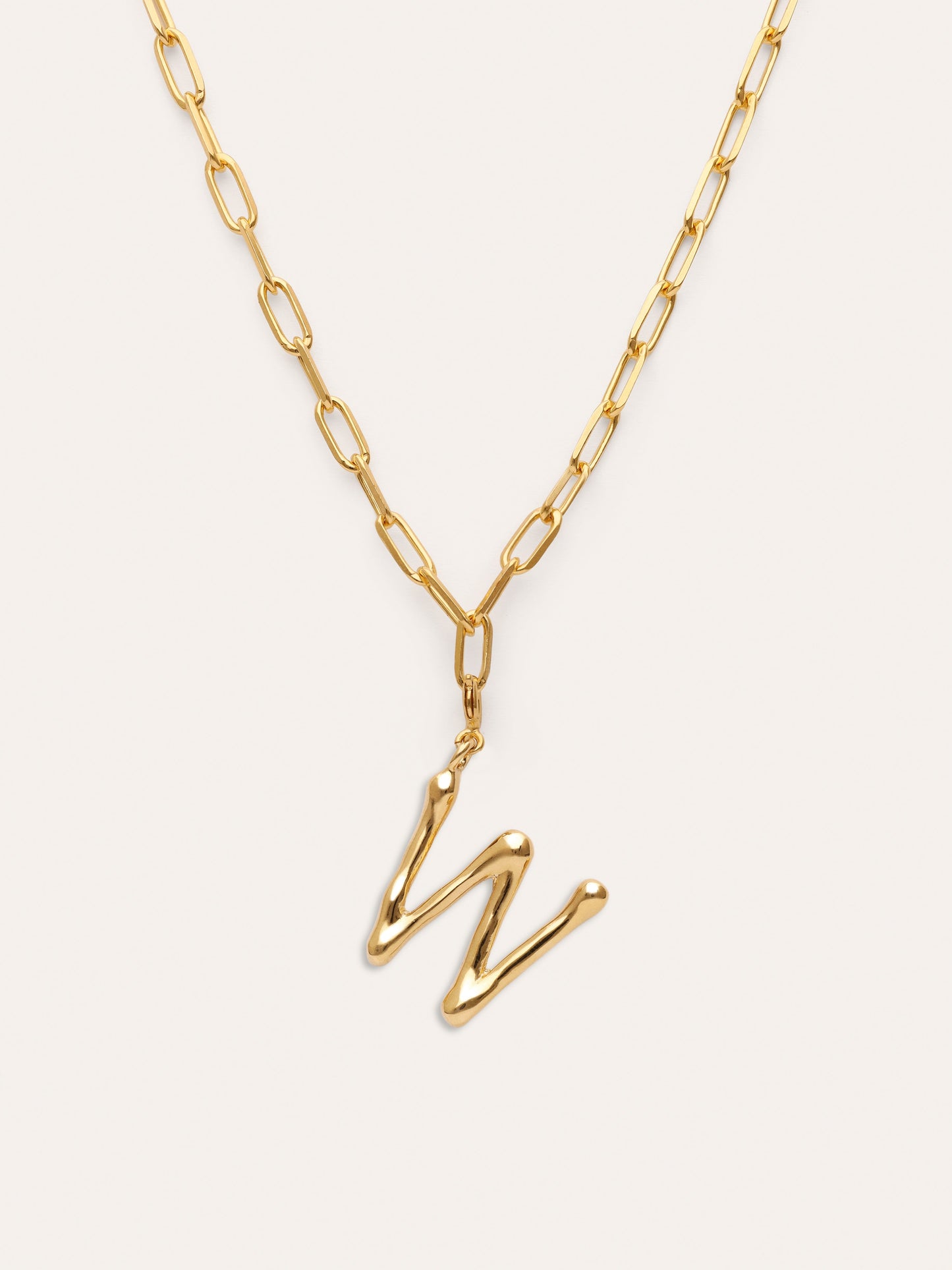 Collar Personalizado Chic Letter XL Acero Baño Oro