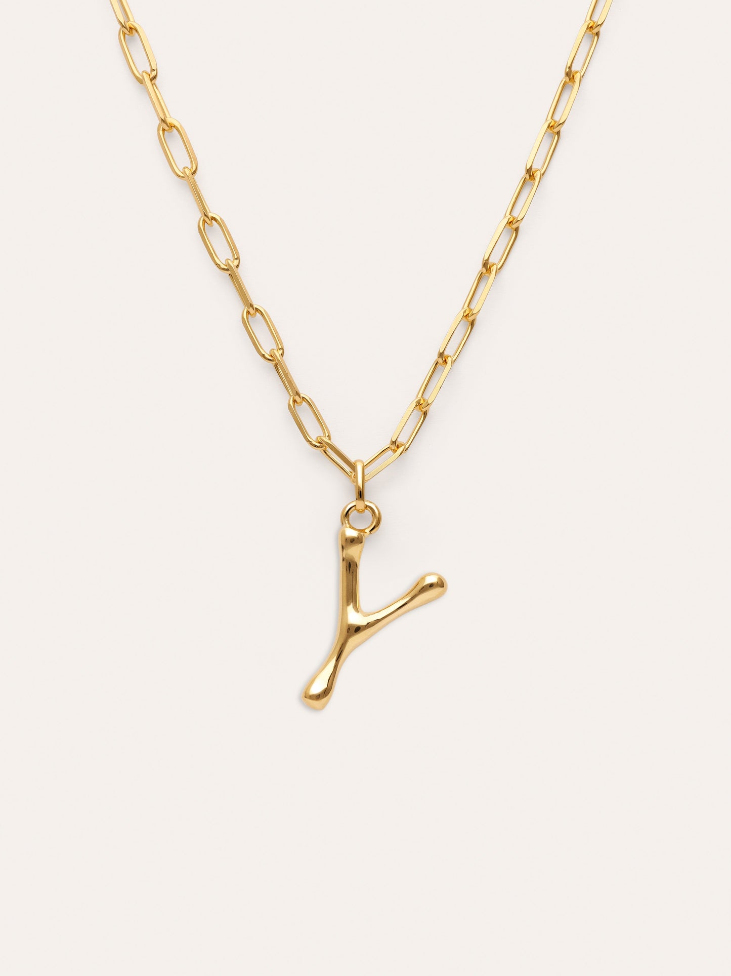 Collar Personalizado Chic Letter XL Acero Baño Oro