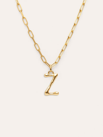 Collar Personalizado Chic Letter XL Acero Baño Oro