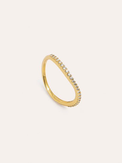 Anillo Fino Scarlett Blanco Baño Oro