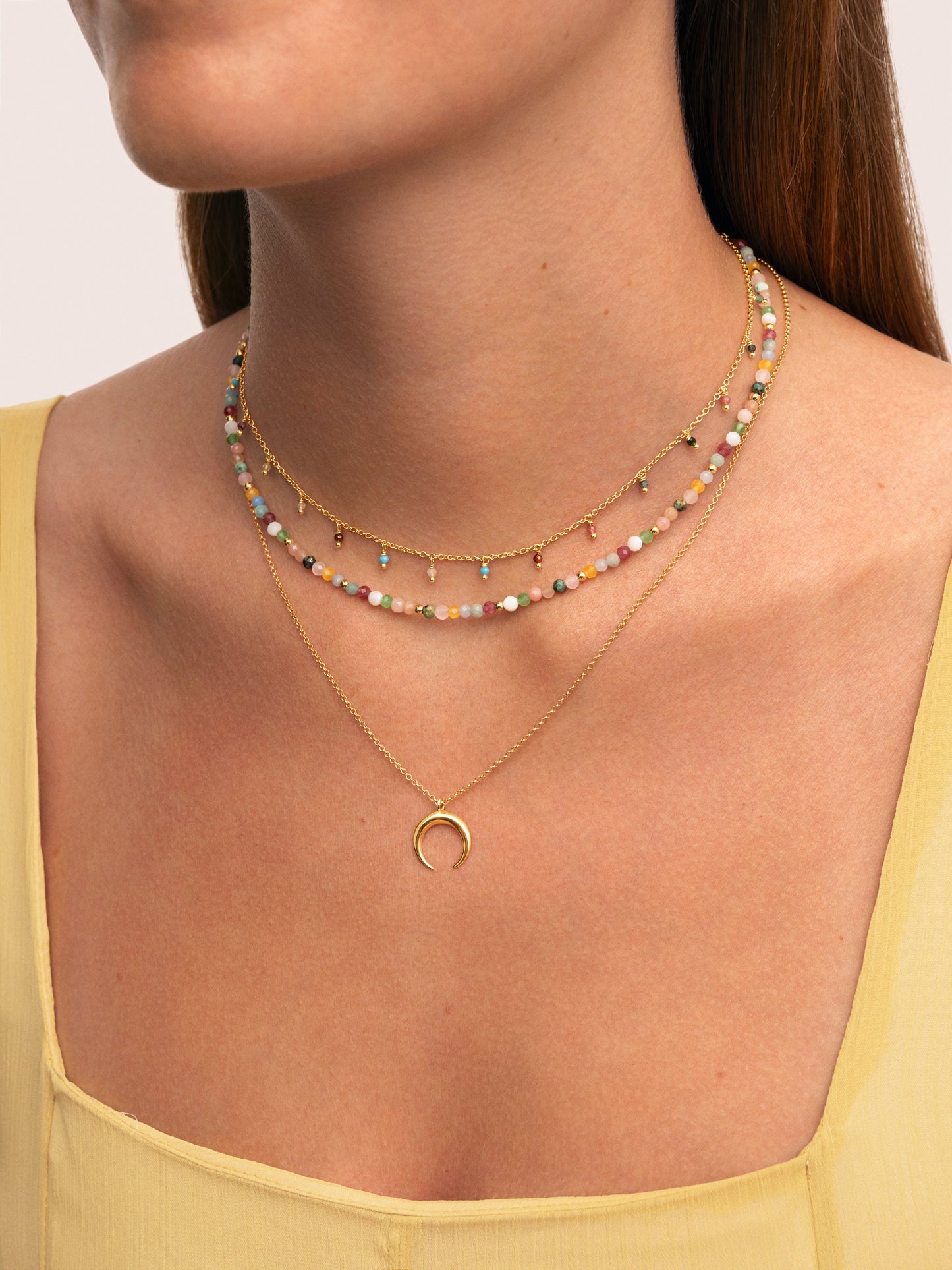 Collar Altea Colors Acero Baño Oro
