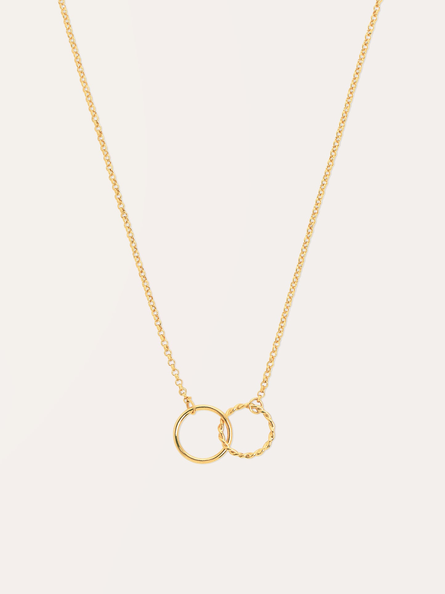 Collar Circles Twist Baño Oro