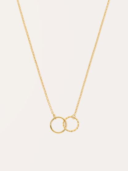 Collar Circles Twist Baño Oro