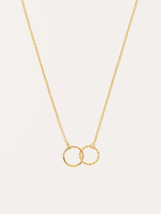 Collar Circles Twist Baño Oro