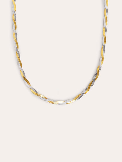 Collar Lisse Twister Acero Mix