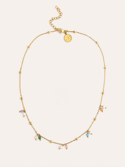 Collar Shamira Dots Acero Baño Oro