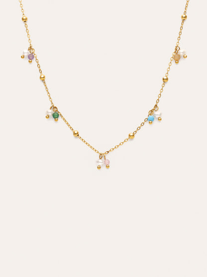 Collar Shamira Dots Acero Baño Oro