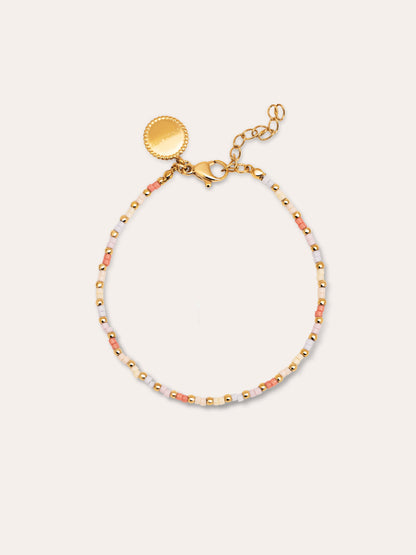 Pulsera Floral Colors Acero Baño Oro