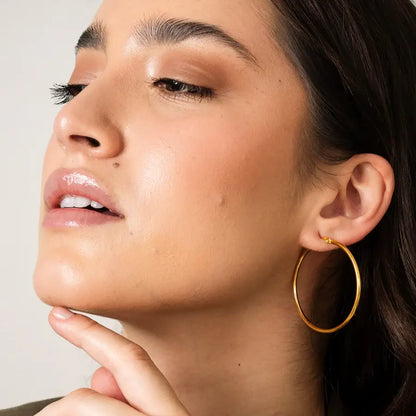 Arete Aro Clásico (Chapado en Oro)