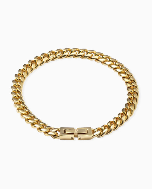 CLEAN CUBANA BRACELET. - 6MM GOLD