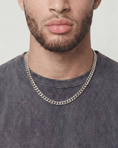 CLEAN CUBANA CHAIN. - 6MM
