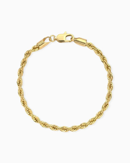 CLEAN ROPE BRACELET. - 3MM GOLD