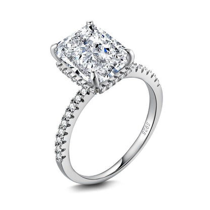 Sterling Silver Radiant Cut Jasmine Ring