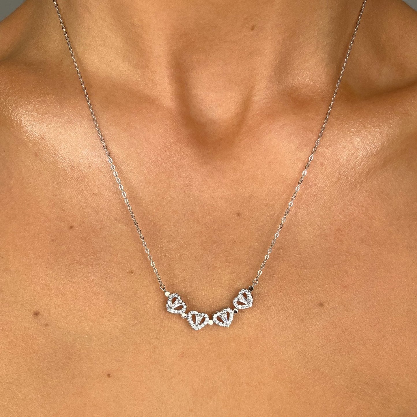 Sterling Silver Heart Magnet Necklace