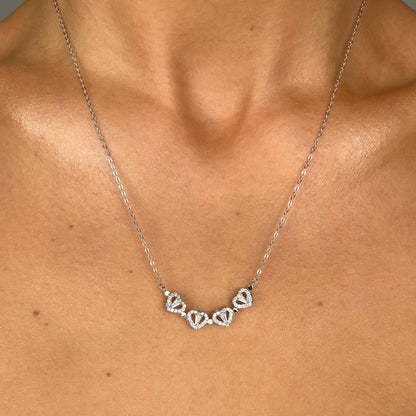 Sterling Silver Heart Magnet Necklace