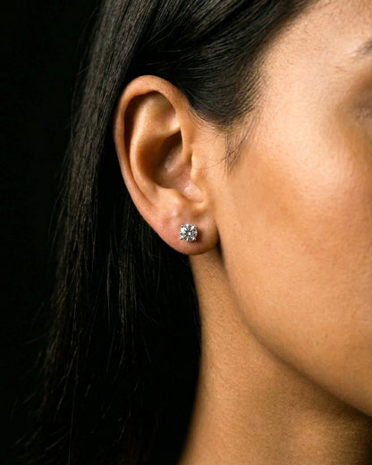 MOISSANITE DIAMOND STUDS. - 5MM